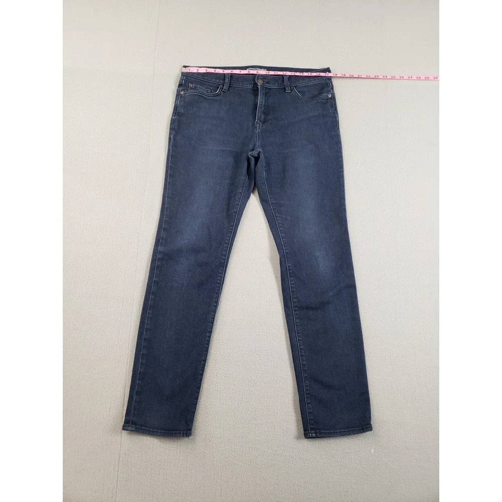 Banana Republic Men Jean 33X32 Blue Denim Slim Straight Leg Mid Rise Stretch‎